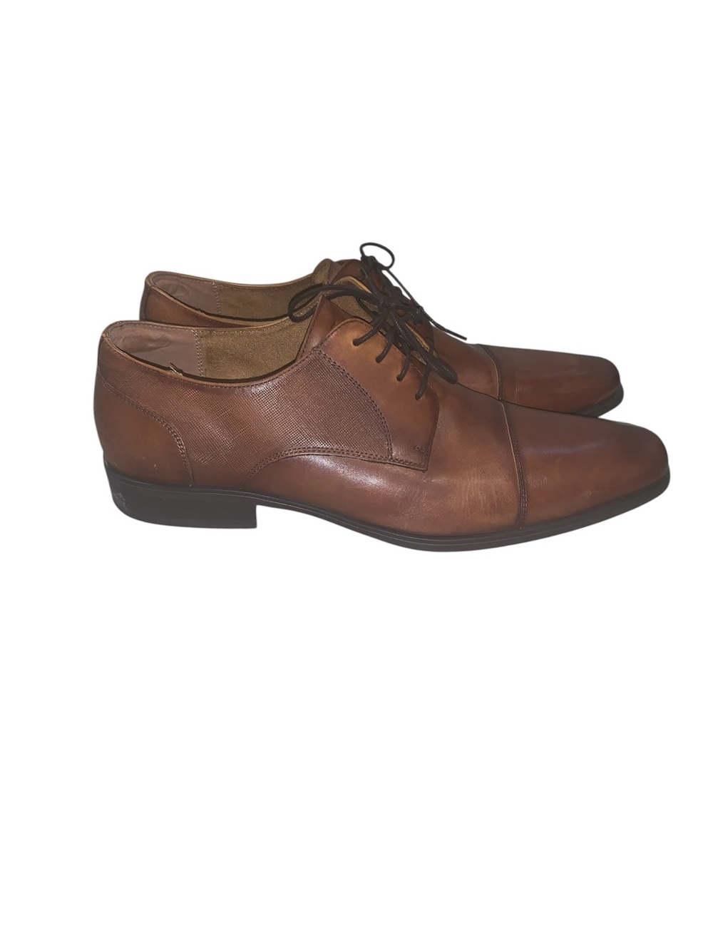 Florsheim Men’s Tan Brown Leather Derby Oxfords Dress Shoes